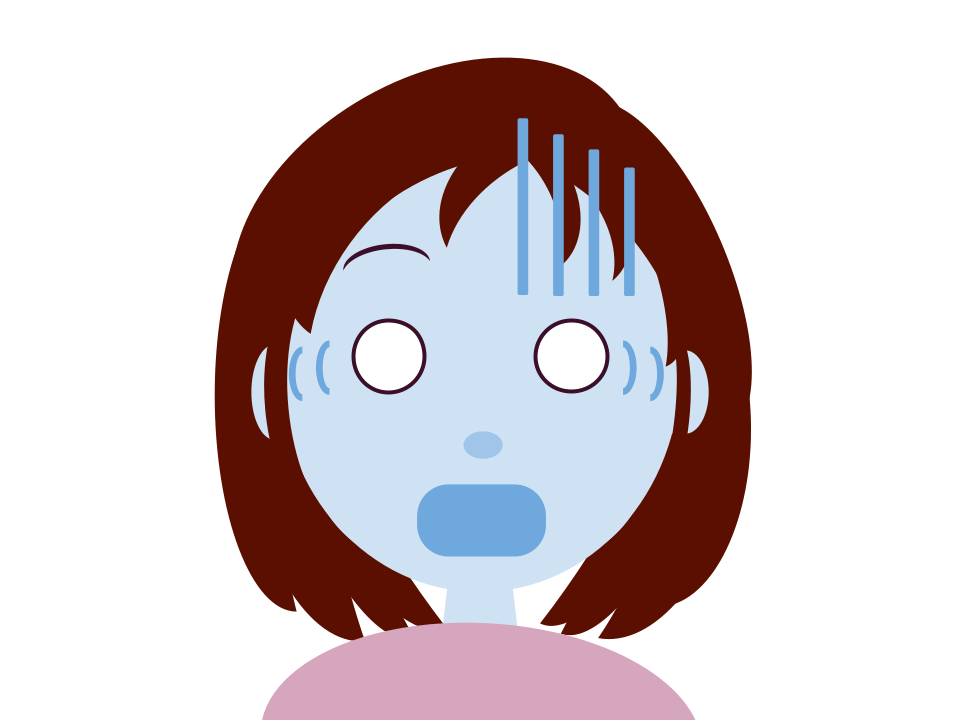 中年女性顔面蒼白