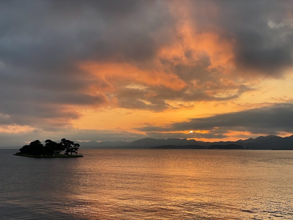 shinji lake sunset 2