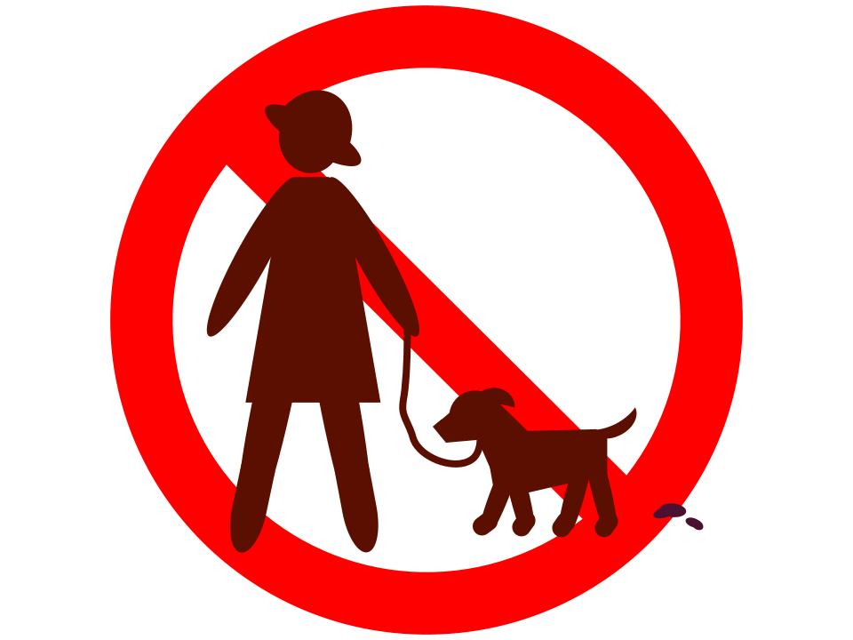 犬の糞尿放置禁止