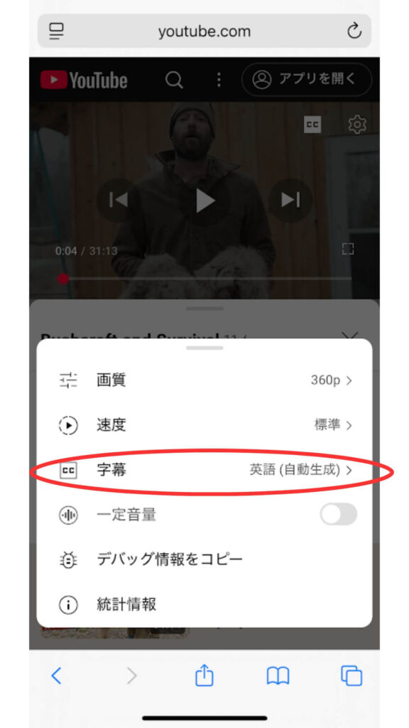 スマホ版字幕変更2