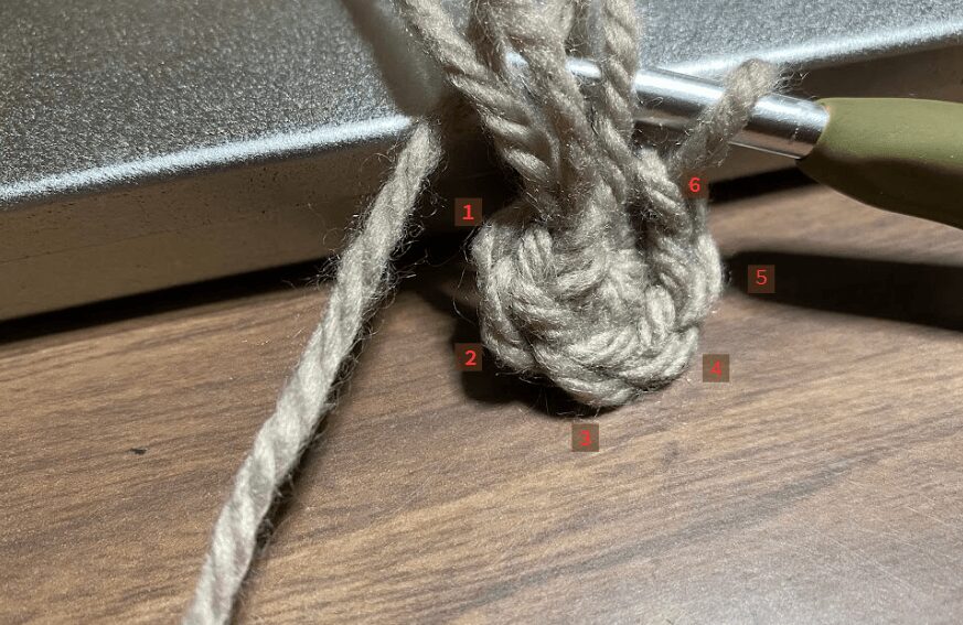 マジックリング内の細編みの数