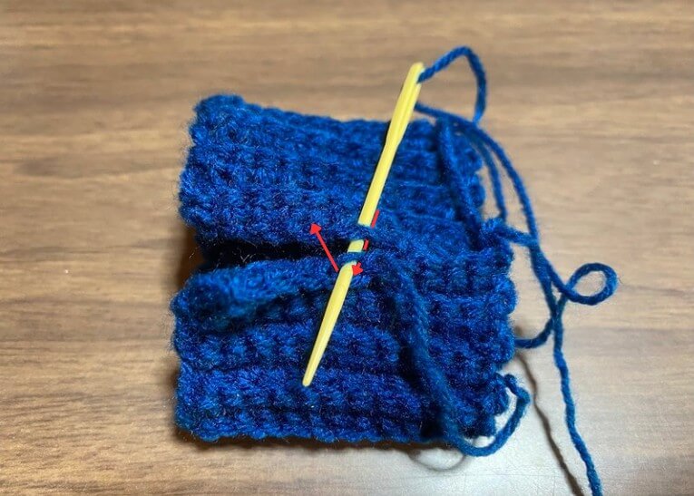 ゴム編みのとじ方２