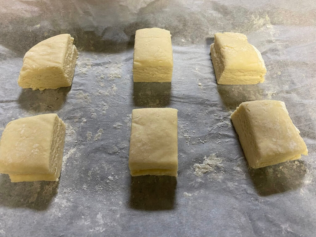 焼く前の切り分け